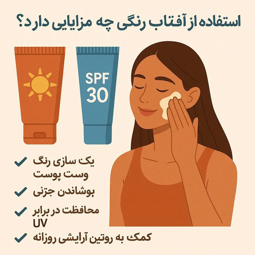 ضد آفتاب رنگی یا بی‌رنگ